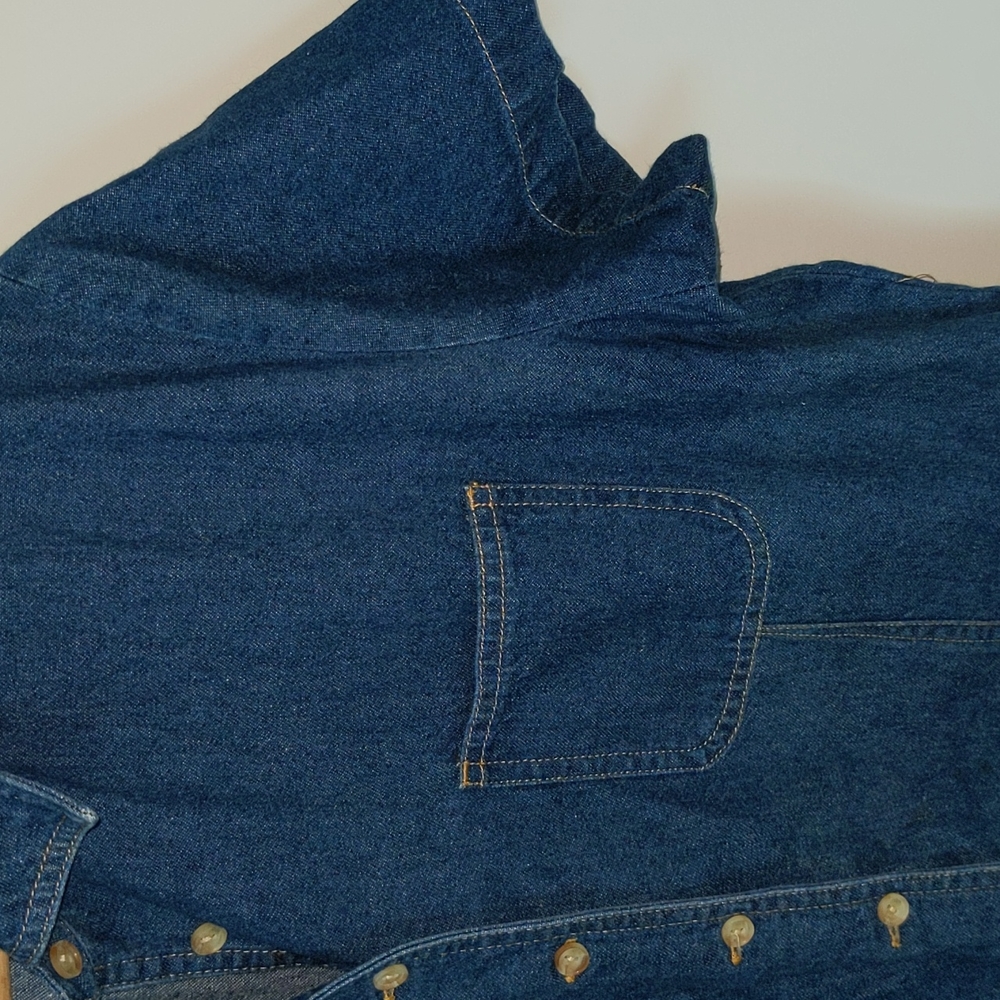 Talbots 14 Cotton Button Down Denim Look Dress - Picture 2 of 7